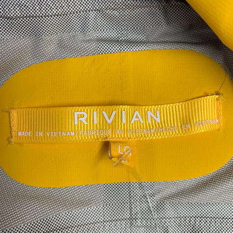RIVIAN Size L Yellow Nylon Blend Zip Up Windbreaker Jacket