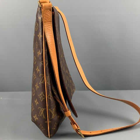 LOUIS VUITTON Brown Beige Monogram Coated Canvas Handbag