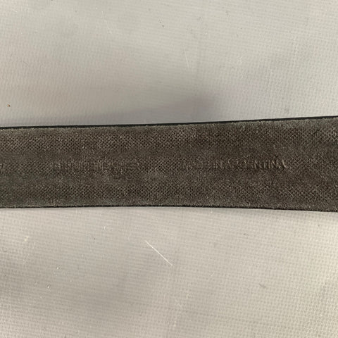 GUESS Size M Black Stripe Leather Belt