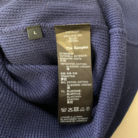 THE KOOPLES Size L Navy Cotton Pullover Sweater