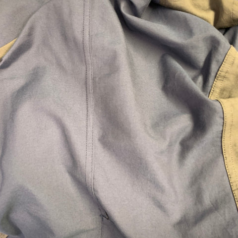 ATTACHMENT Size L Blue Cotton Nylon Single Breasted Unstructured Blazer Jacket