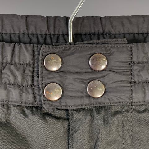 PRADA Size 34 Black Nylon Elastic Waistband Casual Pants