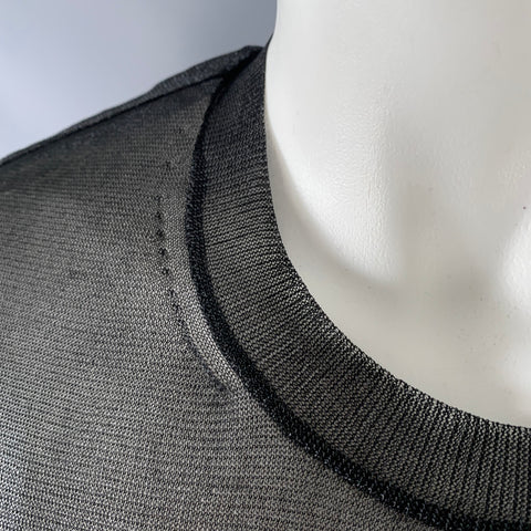 CALVIN KLEIN COLLECTION Size XS Wilson Black Mesh T-Shirt Dress
