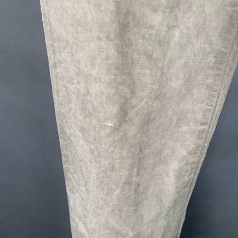JOHN VARVATOS Size 33 Grey Marbled Cotton Linen Straight Button Fly Casual Pants
