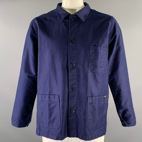 LE MONT ST.MICHEL Size L Navy Cotton Chore Jacket