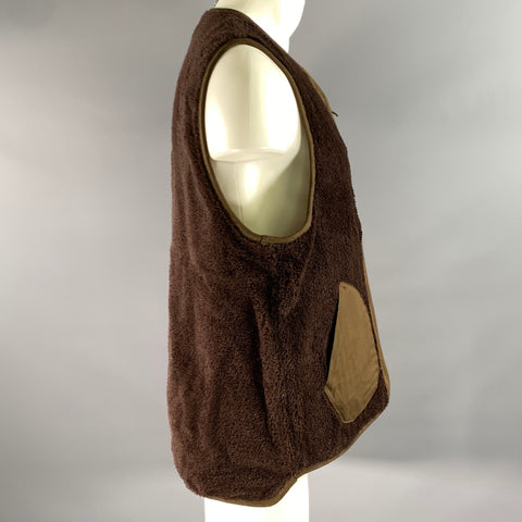 VISVIM Size M Olive Nylon Cotton Blend Reversible Vest