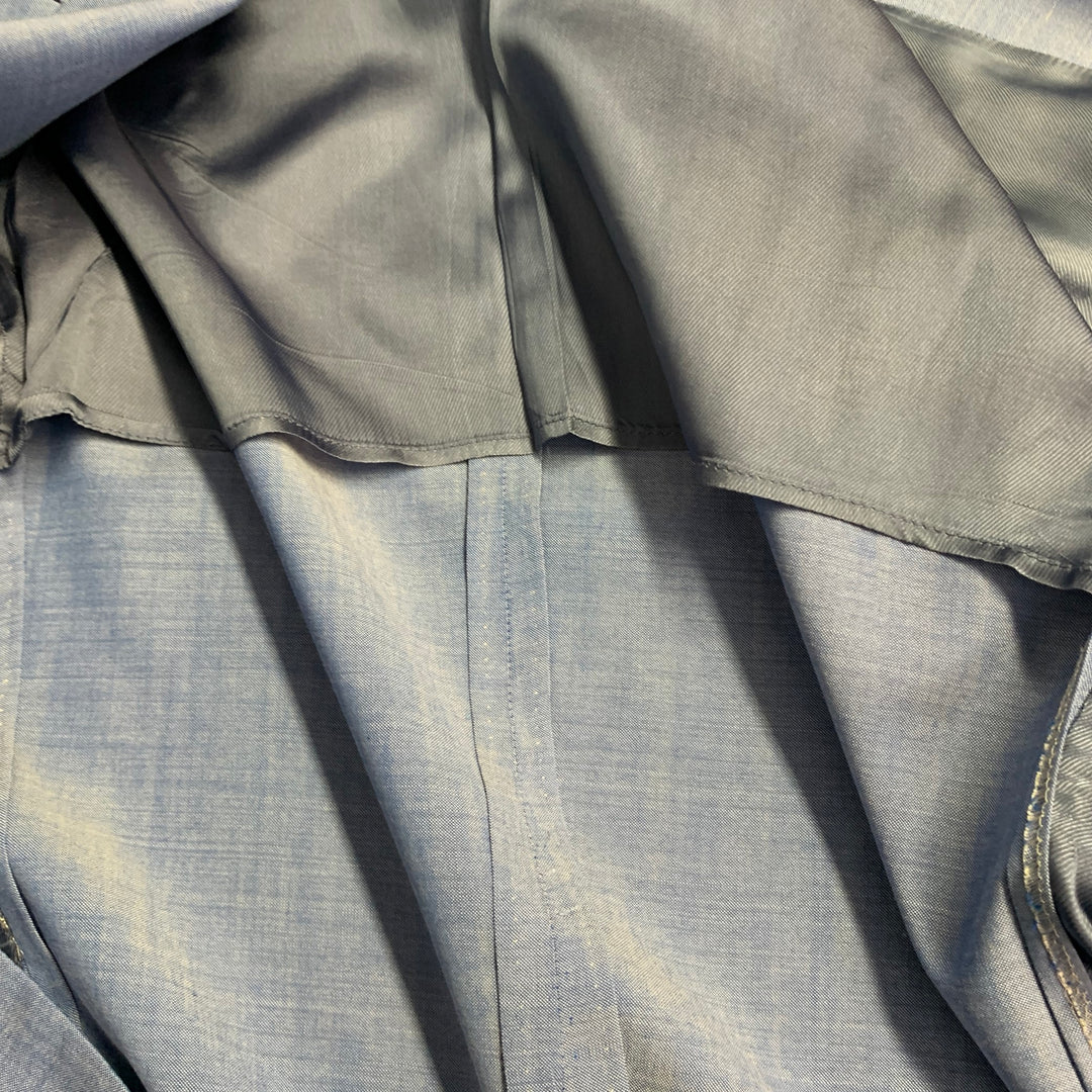 VIKTOR & ROLF Size 42 Blue Virgin Wool Peak Lapel Sport Coat