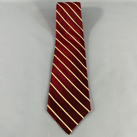 POLO by RALPH LAUREN Burgundy Cream Diagonal Stripe Silk Tie
