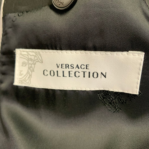 VERSACE COLLECTION Size 40 Black Acetate Blend Peak Lapel Sport Coat