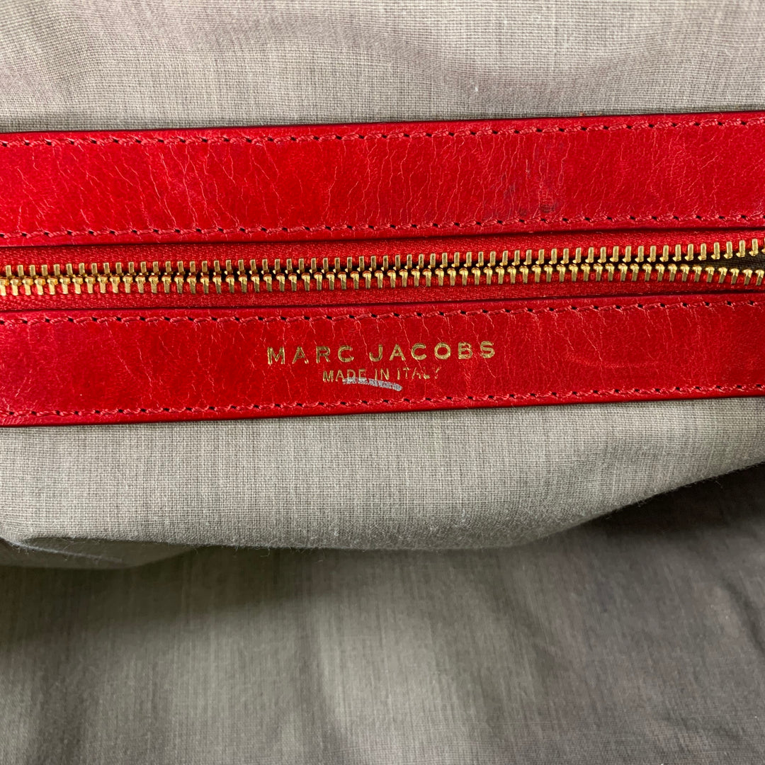 MARC JACOBS Red Quilted Calfskin Leather Purse Handbag