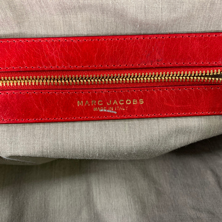 MARC JACOBS Red Quilted Calfskin Leather Purse Handbag