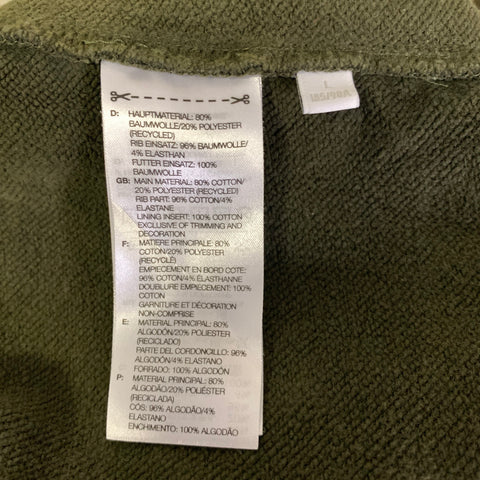 Y-3 Size L Olive Polyester Blend Sweat Shorts