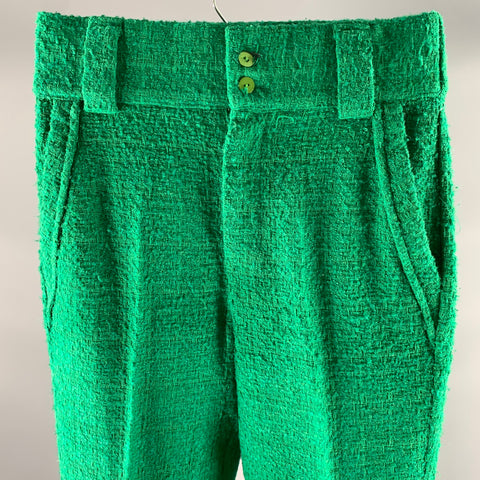 ORTTU Size 30 Green Tweed Acrylic Blend Tapered Pants