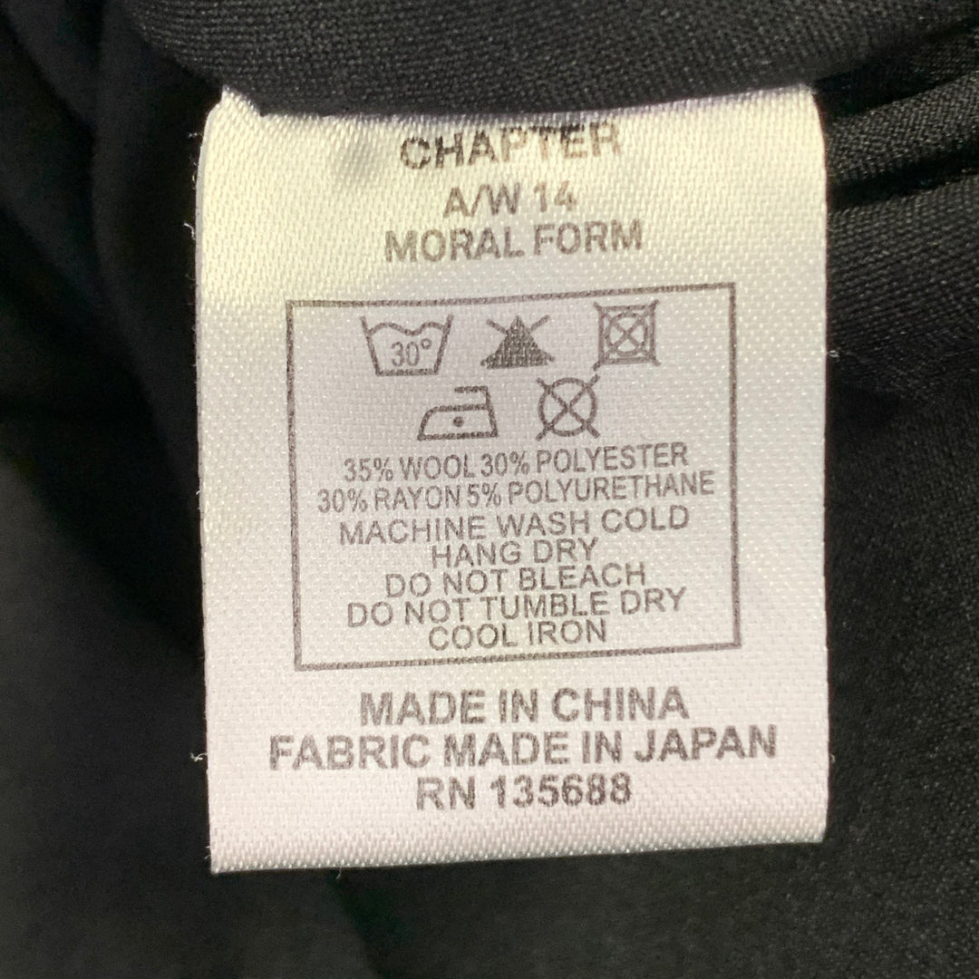 CH. Size 32 Charcoal Grey Wool Blend Twill Layered Button Fly Casual Pants