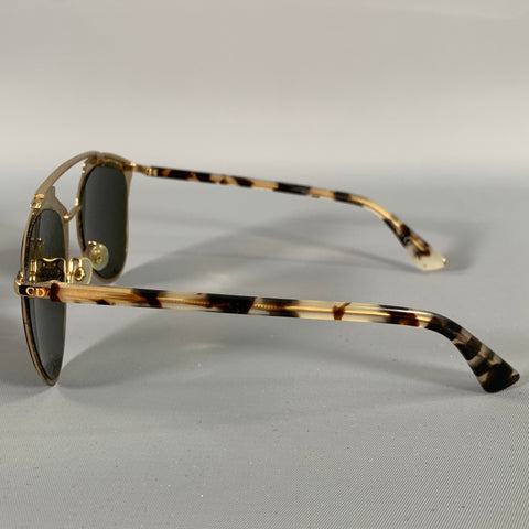 DIOR Brown Gold Tortoise Sunglasses