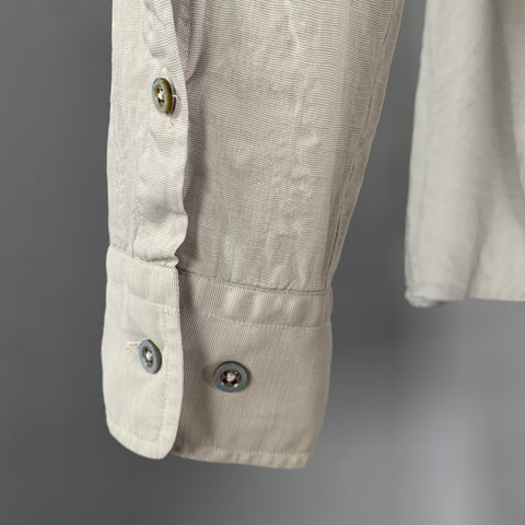 JIL SANDER Size M Grey Cotton Button Up Long Sleeve Shirt