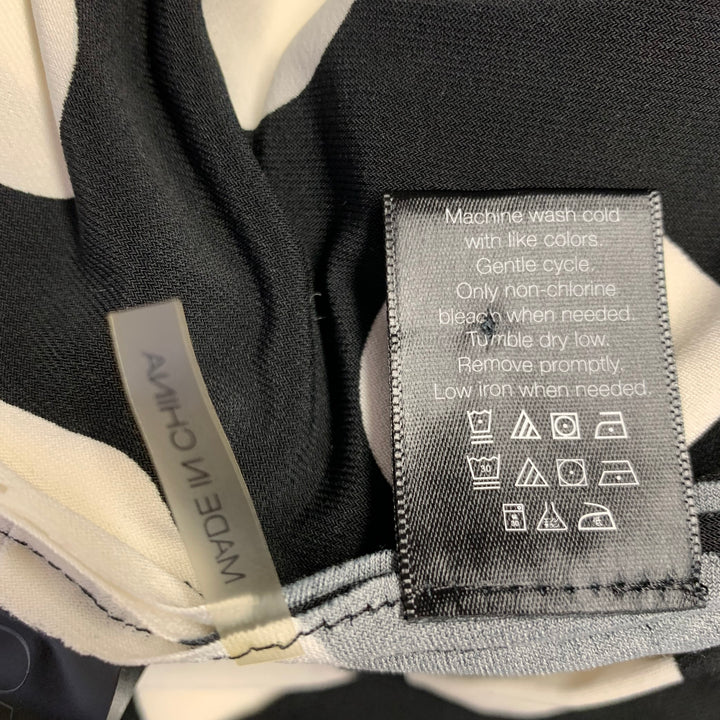 NORMA KAMALI Size L Black White Polyester Blend Polka Dot Footie Leggings