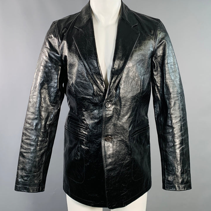 OUR LEGACY Size 38 Opening Blazer Black Calf Leather Jacket