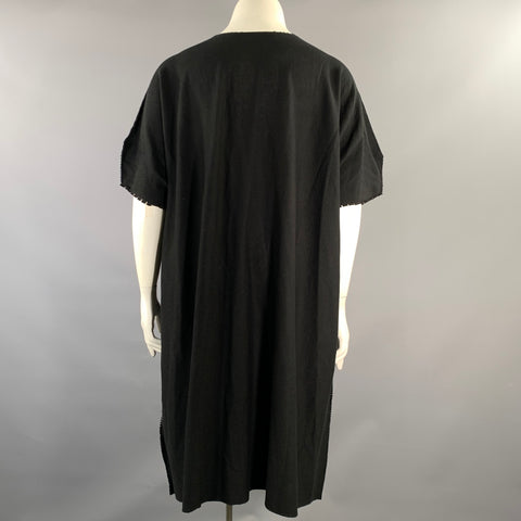 ISSEY MIYAKE Size M Black Nylon Blend IM26KH808 Tunic Knee-Length Dress