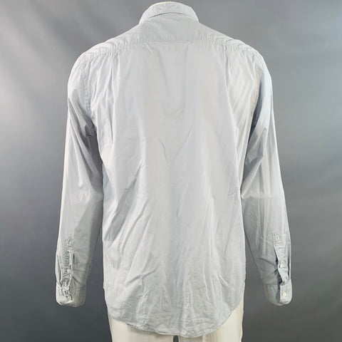 BURBERRY LONDON Size XL Light Blue Cotton Hidden Buttons Long Sleeve Shirt