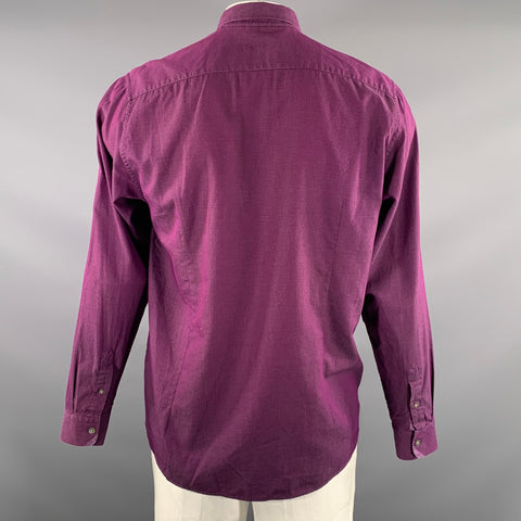 TED BAKER Size M Purple Spotted Cotton Long Sleeve Shirt