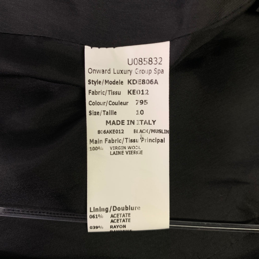 MICHAEL KORS COLLECTION Size 10 Black White Wool Tweed Shift Dress Jacket Set