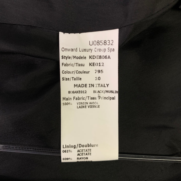 MICHAEL KORS COLLECTION Size 10 Black White Wool Tweed Shift Dress Jacket Set