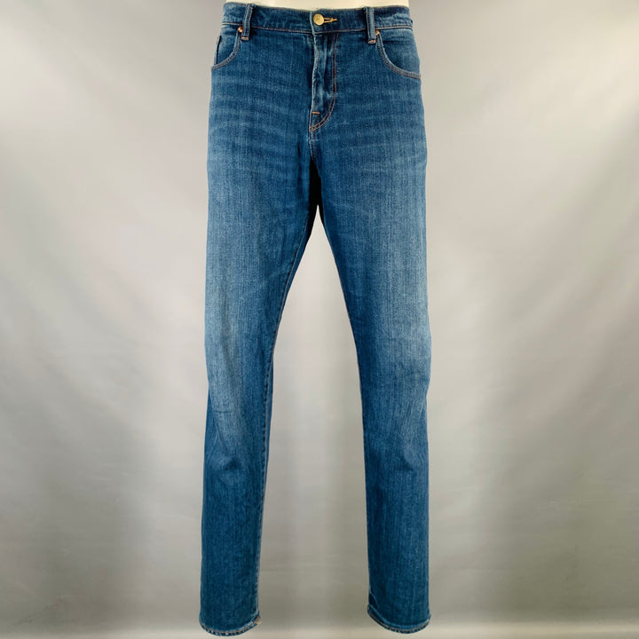 PAUL SMITH Size 36 Blue Cotton Polyurethane 5 Pocket Jeans