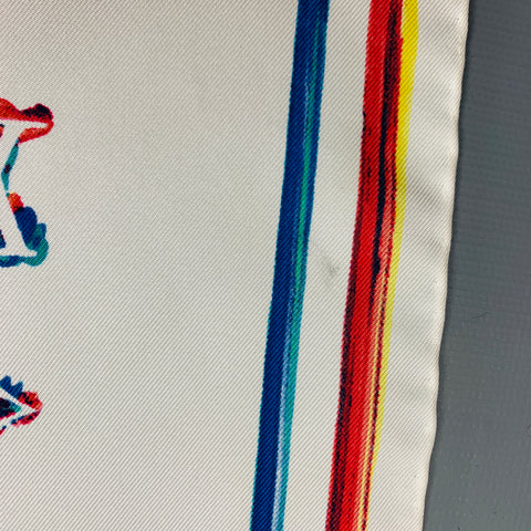 LOUIS VUITTON Multi Color Monogram Print Silk Scarf