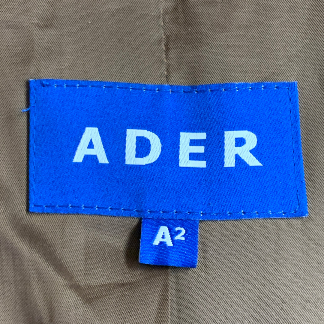 ADER ERROR Size M Brown Plaid Wool Blend One Pocket Cropped Jacket