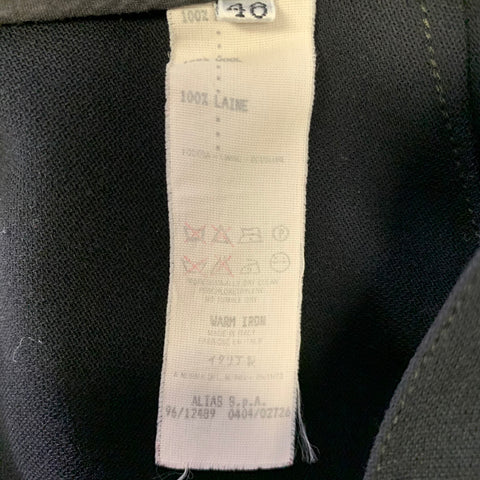 GIANNI VERSACE Size 32 Black Wool Zip Fly Dress Pants