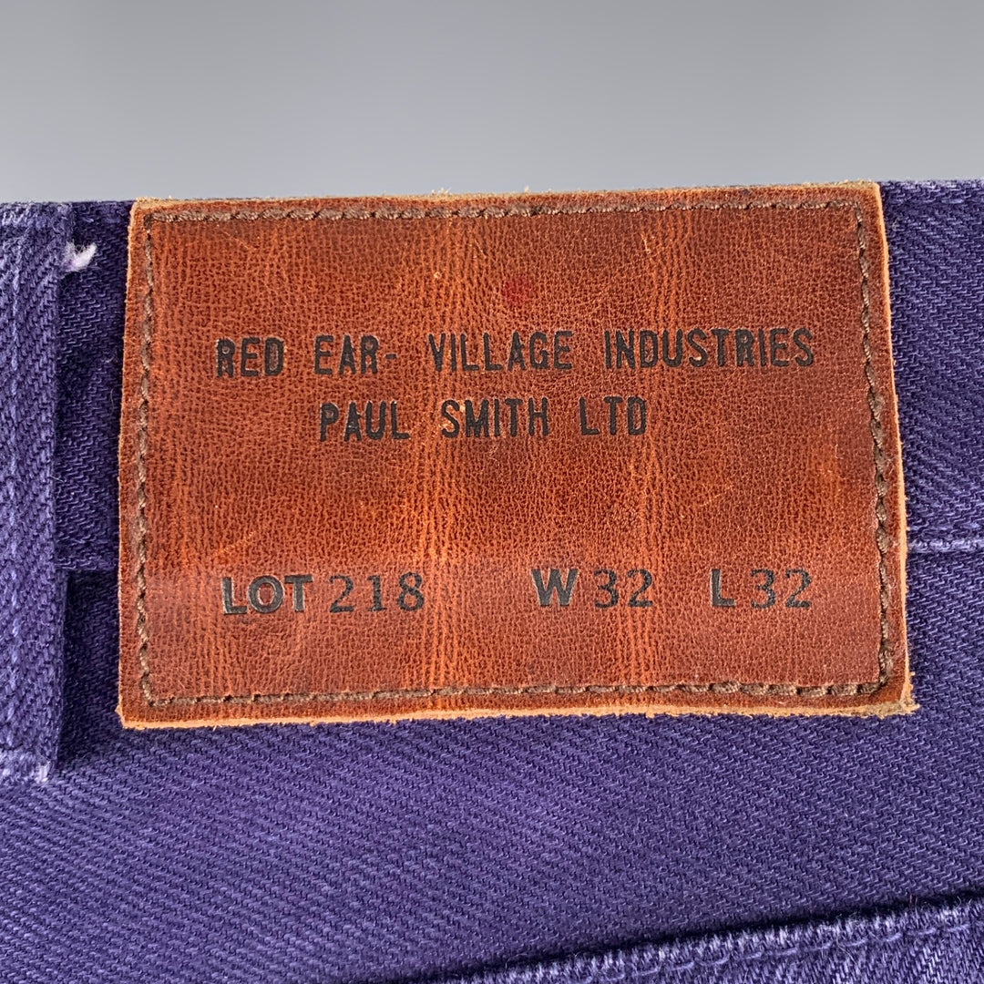 RED EAR VILLAGE INDUSTRIES by Paul Smith Size 32 Blue Cotton Denim Jeans