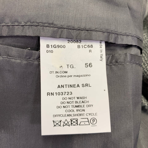 EMPORIO ARMANI Taille 46 Gris Noir Mélange de Laine Revers Cranté Veste de Sport