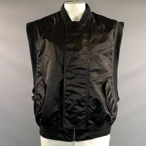 WALTER VAN BEIRENDONCK Size L Black Polyamide Bomber Jacket