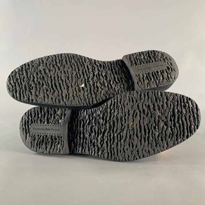 ERMENEGILDO ZEGNA Size 9.5 Navy Suede Chukka Boots