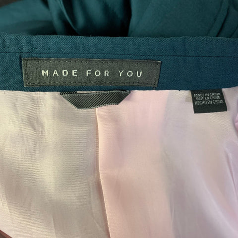 INDOCHINO Chest Size 40 Teal Wool & Mohair 34 30 Suit