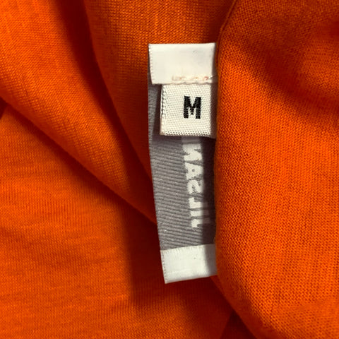 JIL SANDER Size S Orange Rust Jersey Cotton Scoop Neck T-shirt