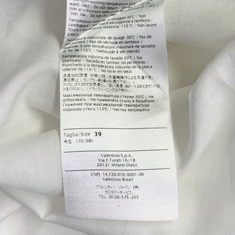 VALENTINO Size S White Cotton French Cuff Hidden Buttons Tuxedo Long Sleeve Shirt