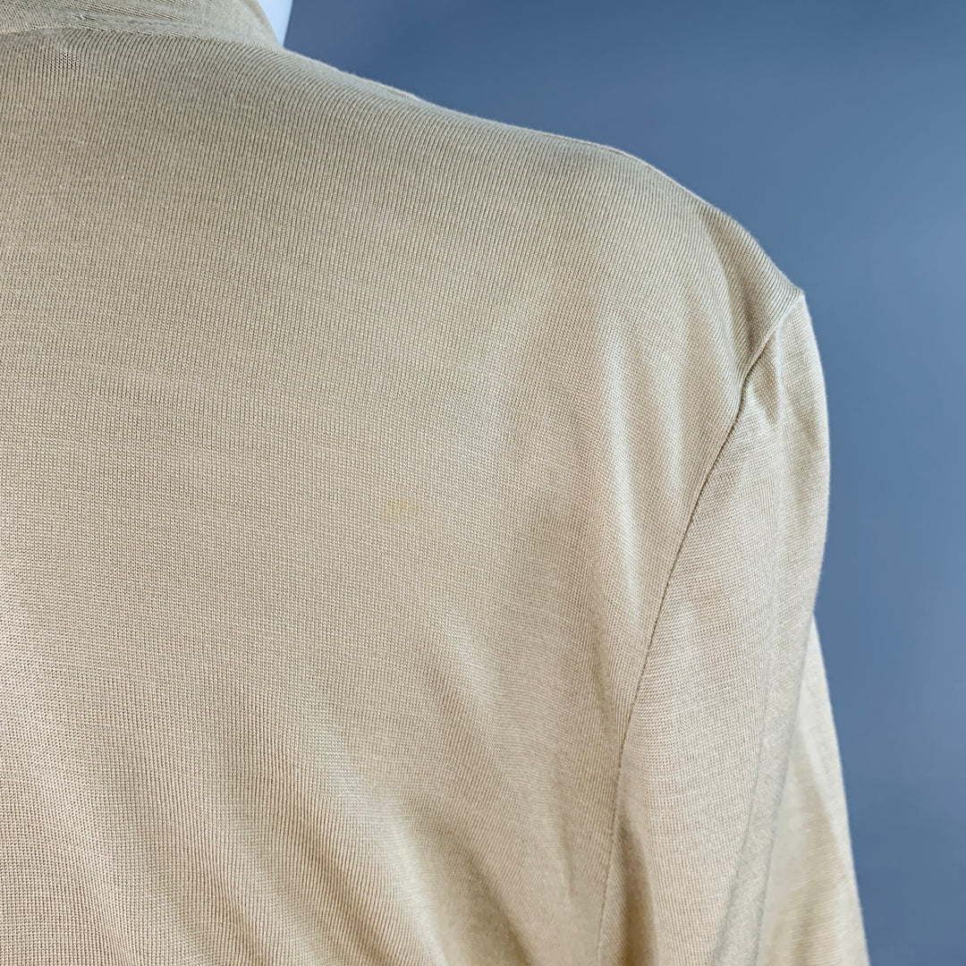 MAX MARA Size S Beige Rayon Silk Wrap Cardigan