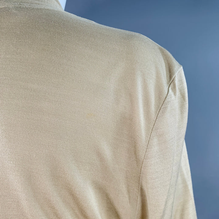 MAX MARA Size S Beige Rayon Silk Wrap Cardigan