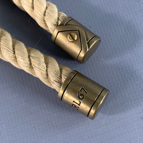 RALPH LAUREN One Size Beige Brass Rope Belt