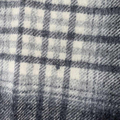 BLACK FLEECE Size 32 Grey White Plaid Wool Button Fly Dress Pants