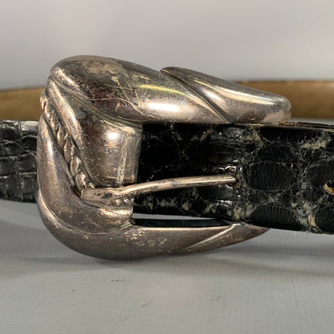 VINTAGE Black Lizard Belt