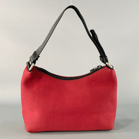 MIU MIU Burgundy Black Nylon Shoulder Bag Handbag
