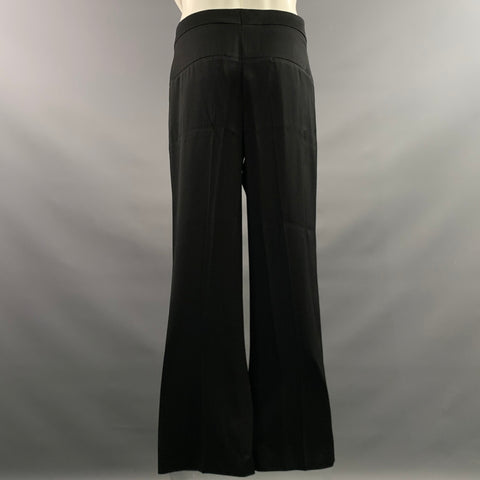 JOSEPH Chest Size 42 Black Solid Viscose Blend Notch Lapel 34 30 Tuxedo