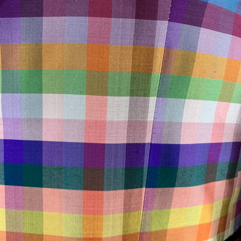 MR TURK Size 44 Multi Color Plaid Silk Notch Lapel Sport Coat