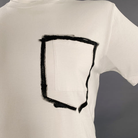 T-shirt YVES SAINT LAURENT Taille XL Blanc Imprimé Noir Une Poche