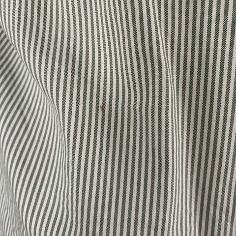 SUIT SUPPLY Size 40 Green White Stripe Cotton Spread Collar Long Sleeve Shirt