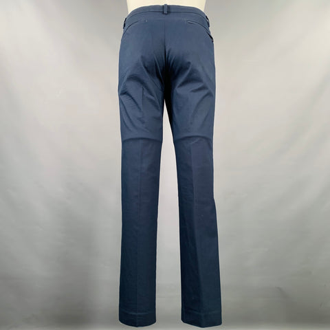 BONOBOS Size 40 Navy Cotton Blend Notch Lapel Suit