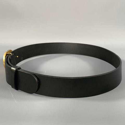 GUCCI Size 36 Black Solid Leather Belt
